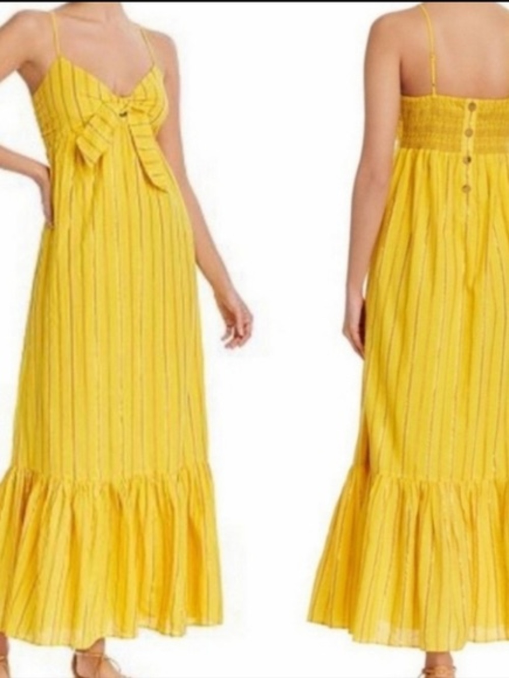 BNWT! Sunshine Yellow Saylor “Eloisa” Maxi Sundress